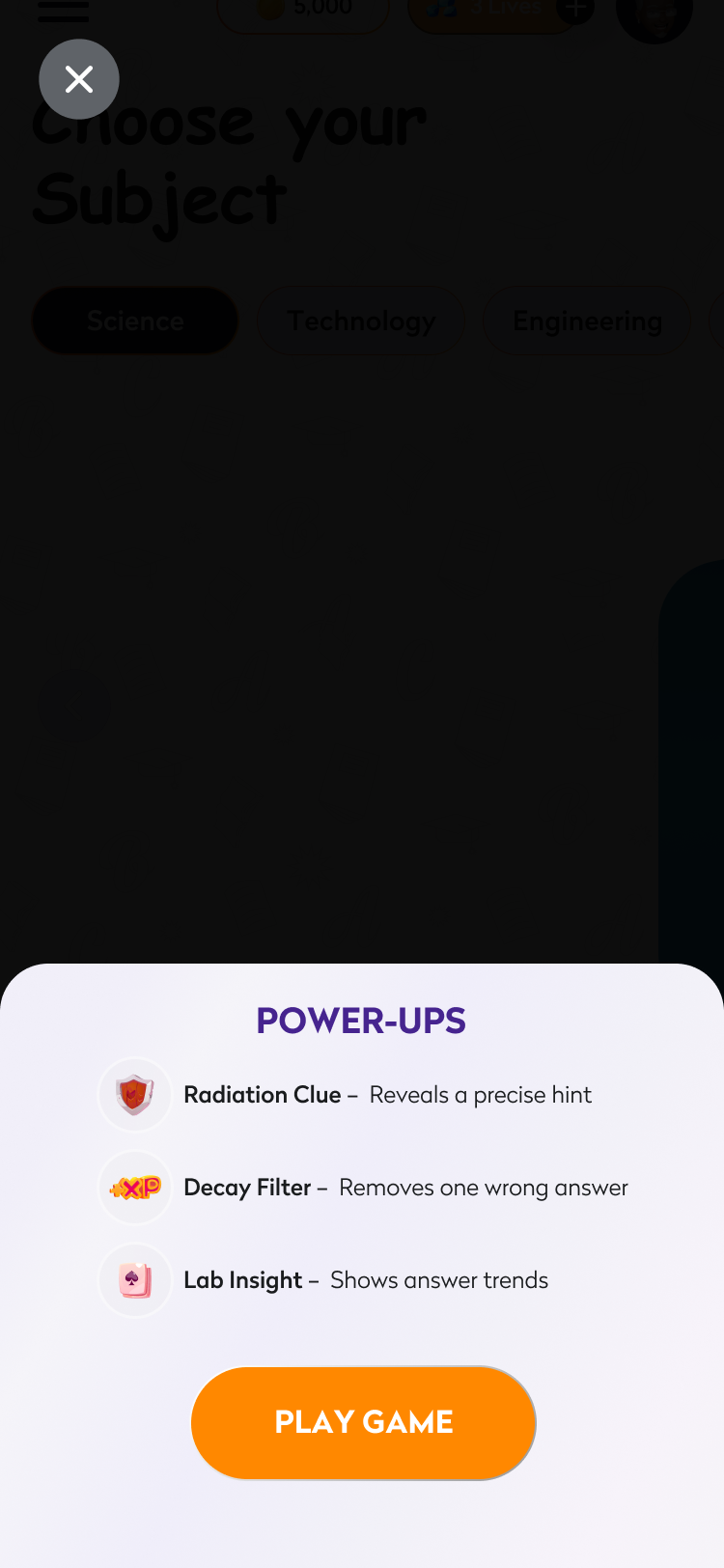 Play game tooltip