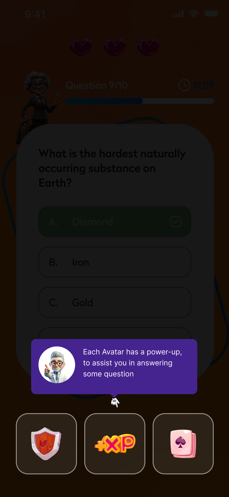Power-up tooltip