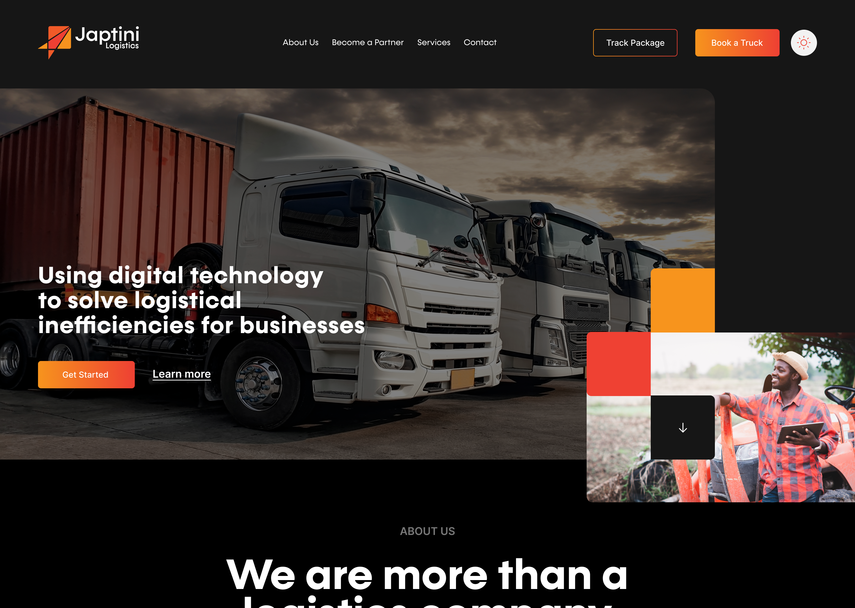 Company Website — Dark Mode