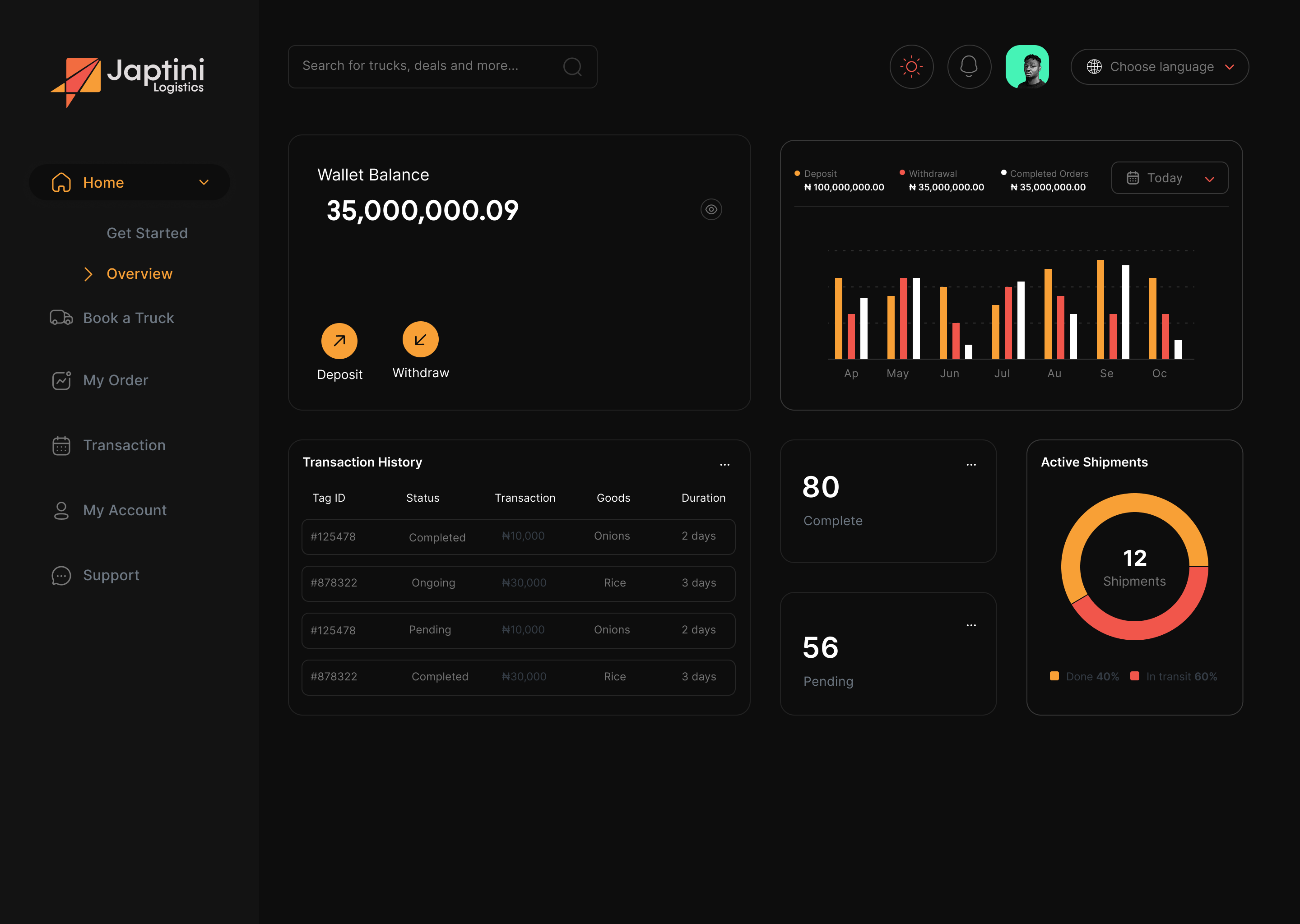 Partner App — Dark Mode