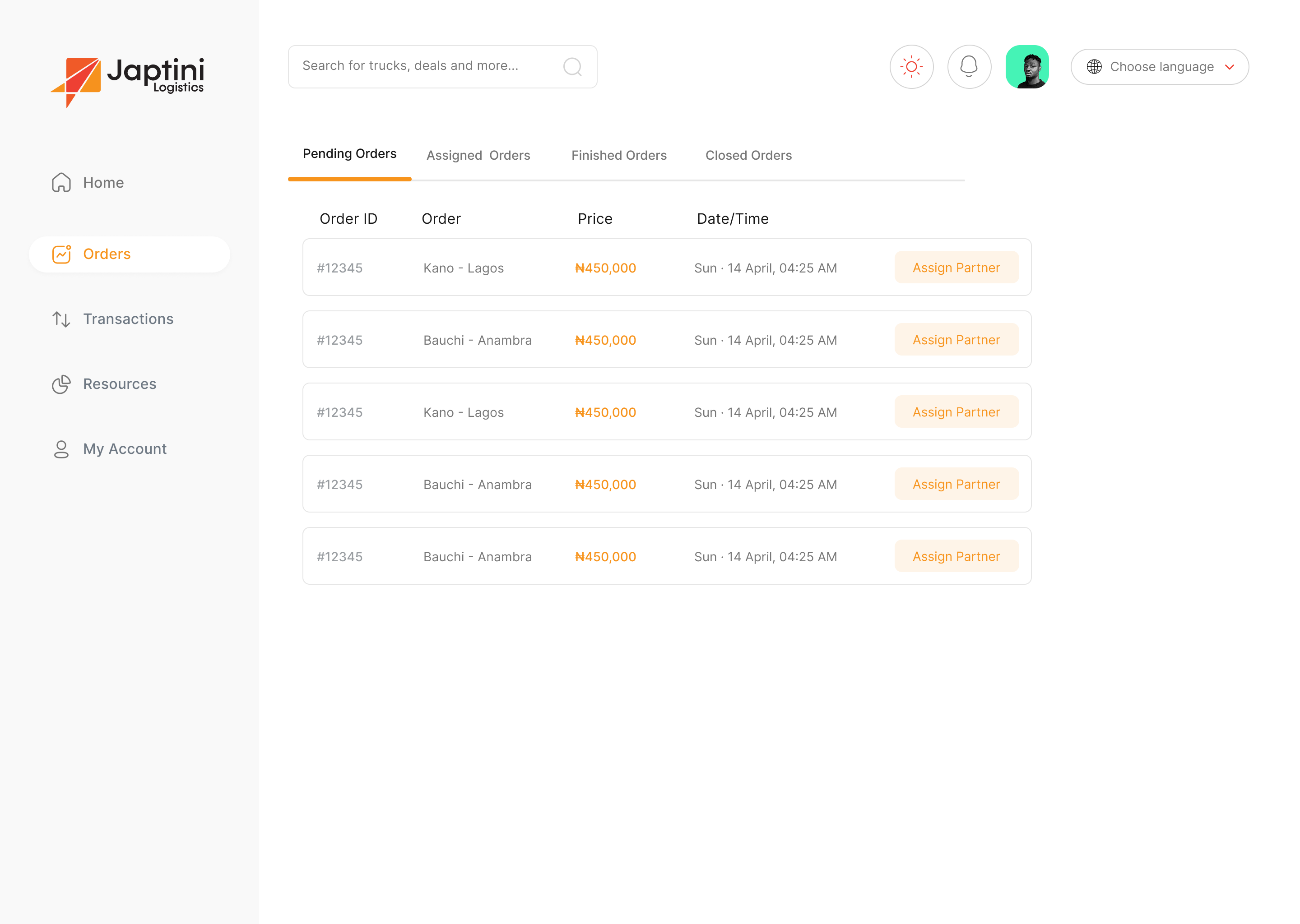 CRM: order detail and tracking
