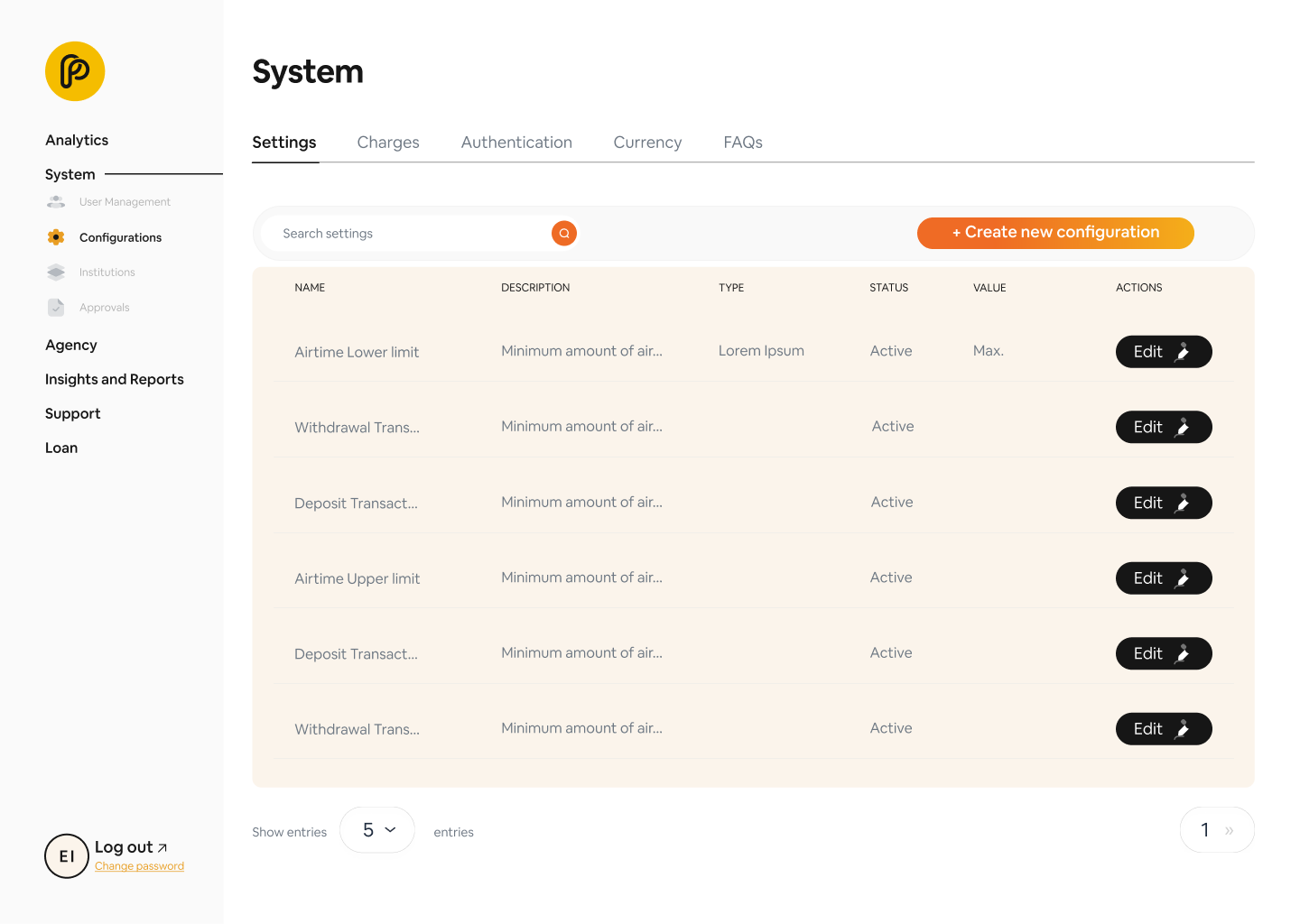 System: Configuration