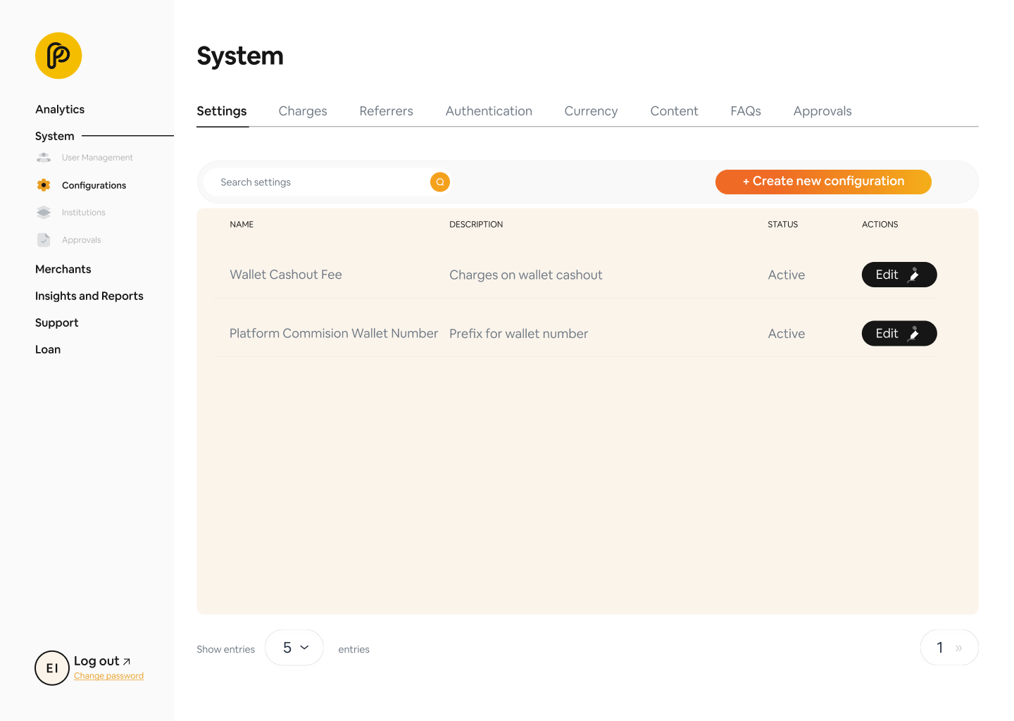 System: Wallet