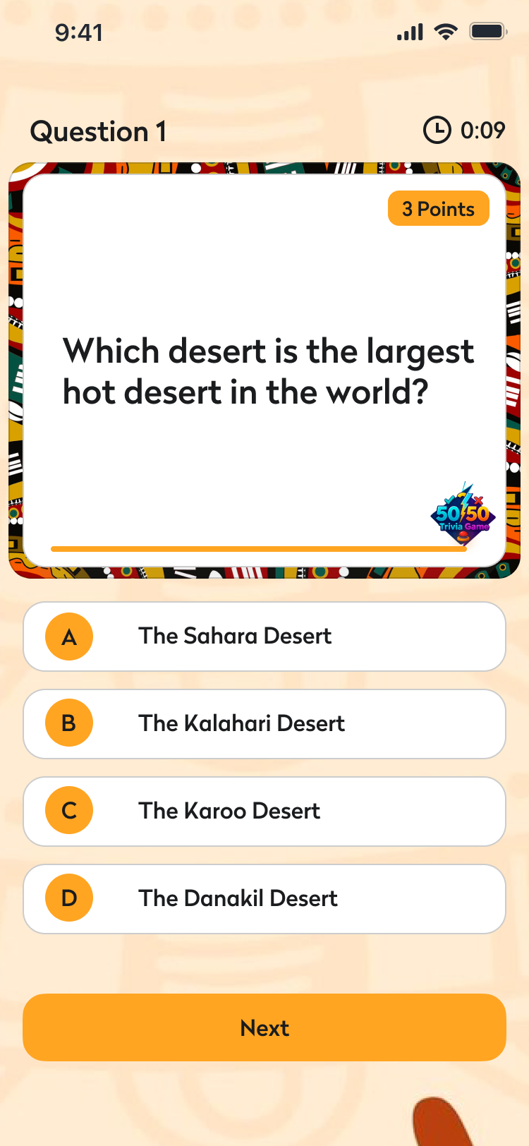 Fifty-Fifty trivia question