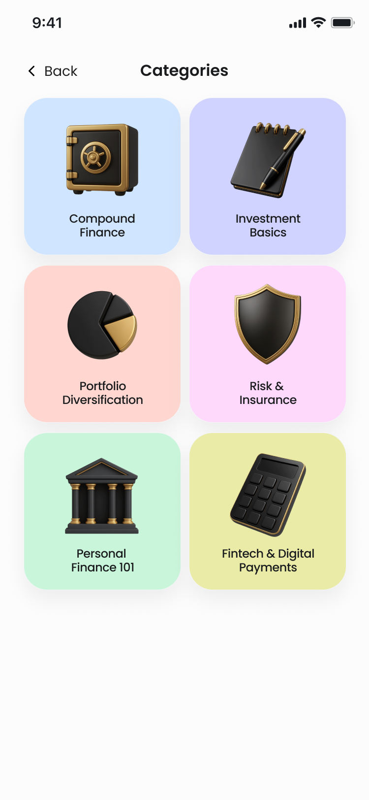 Cash Rush categories